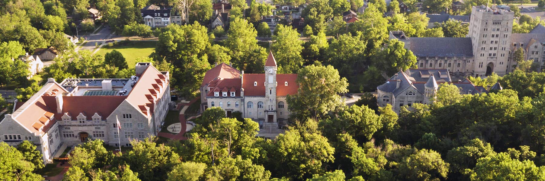 aerial view of the IU Bloomington campus